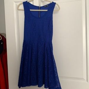 Blue eyelet dress medium